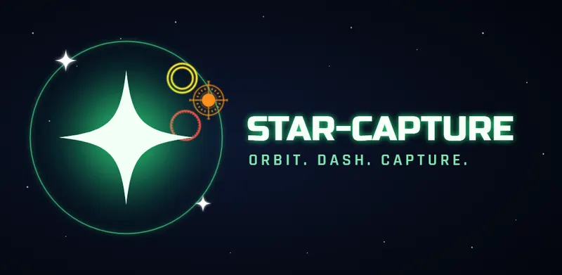 Star-Capture key art: a green star inside its orbit ring, captioned Orbit. Dash. Capture.